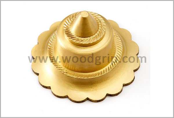 Brass Flower Mirror Caps Brass Flower Mirror Caps