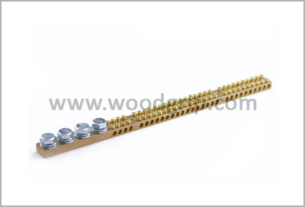 4 x M8 Stude 30 Pole Brass Neutral Links 4 x M8 Stude 30 Pole Brass Neutral Links