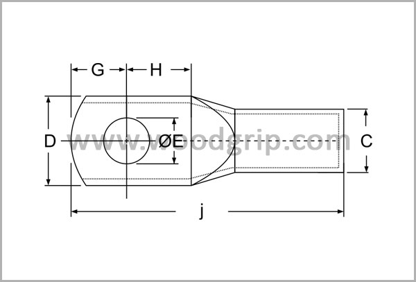 Copper Tubular Terminals Long Barrel Medium Duty Drawing 1 Copper Tubular Terminals Long Barrel Medium Duty Drawing 1